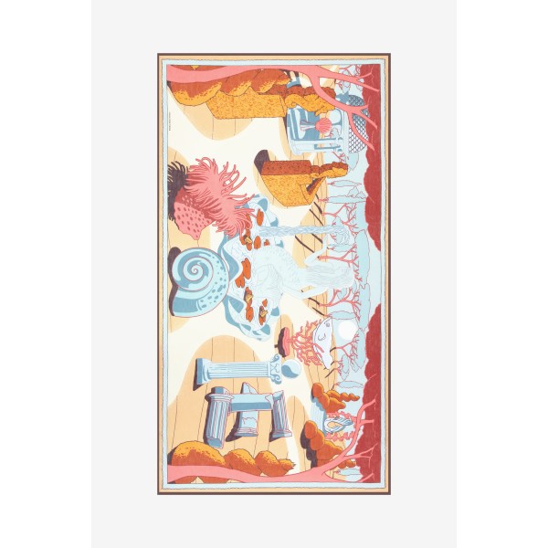 Inoui Editions medvilnės skara JARDIN CORAL